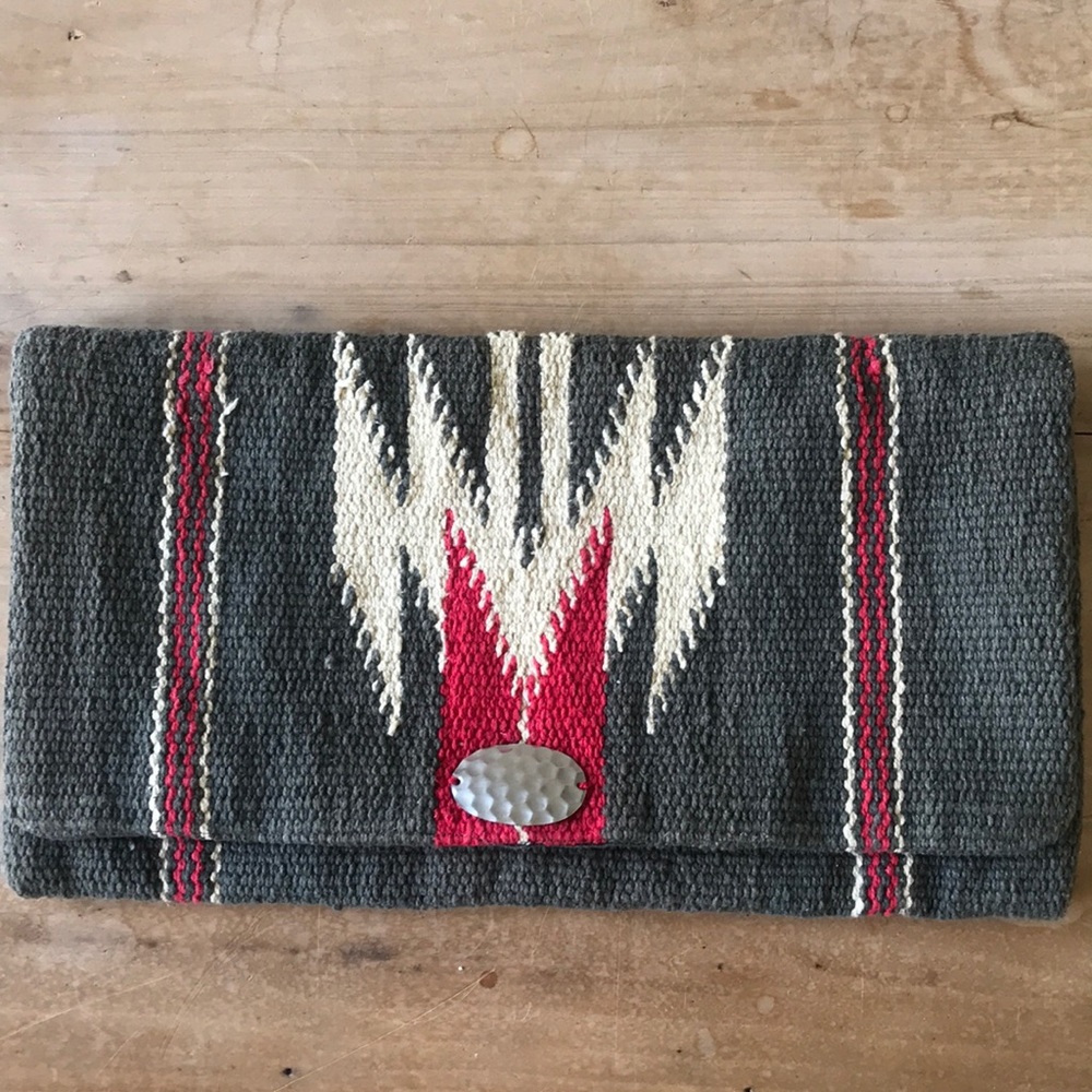 Free People Woven Boho Clutch Purse